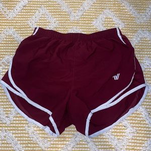 maroon varsity shorts